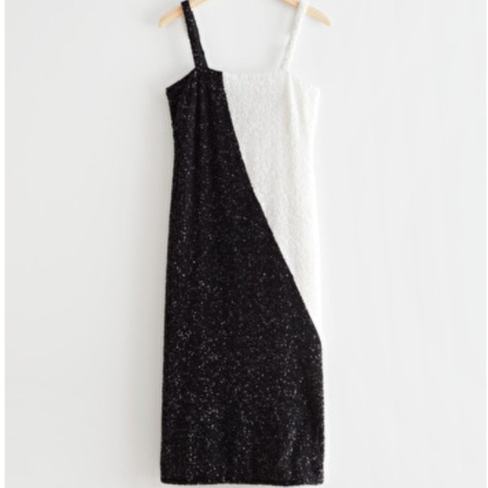 Strappy Sequin Midi Dress